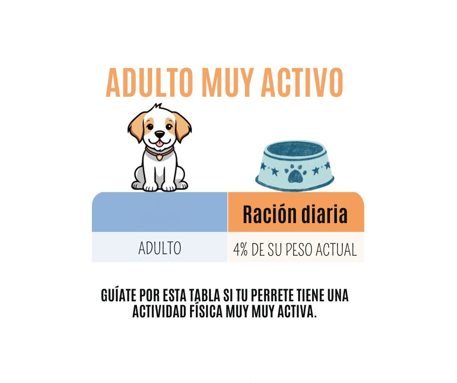 calcula su menú- tabla adulto muy activo