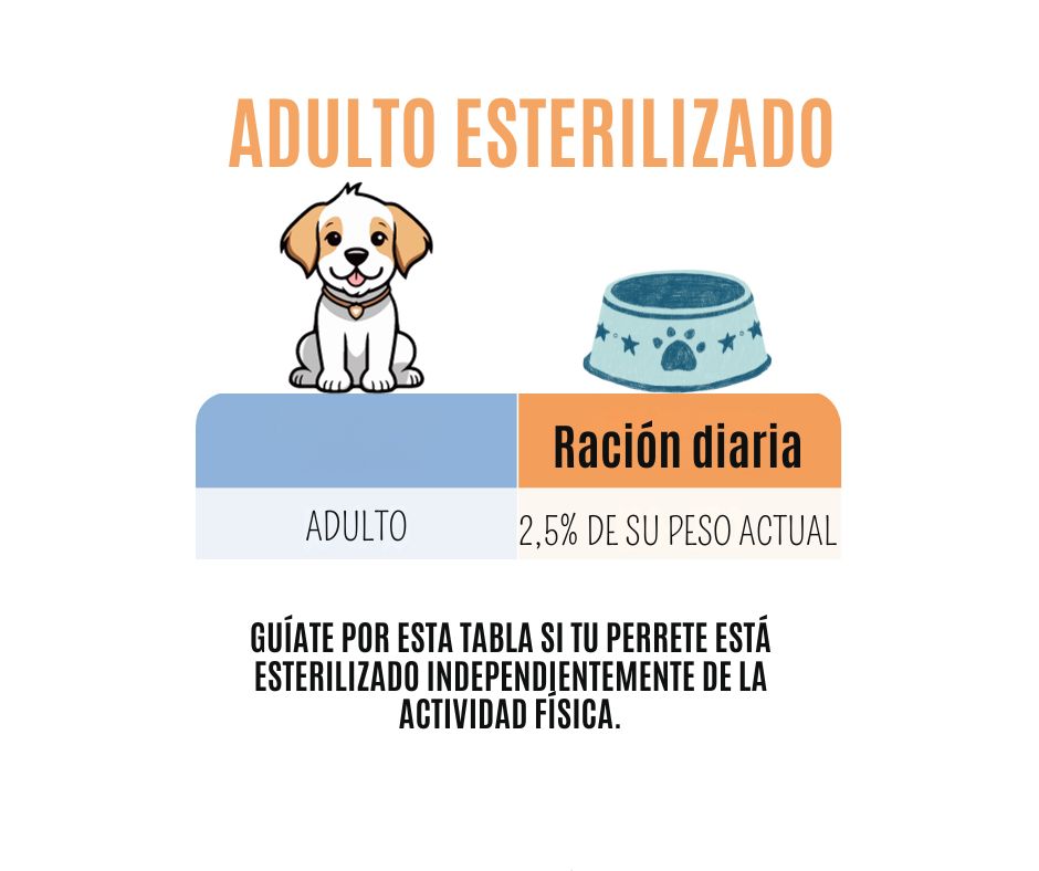 calcula su menú- tabla adulto esterilizado